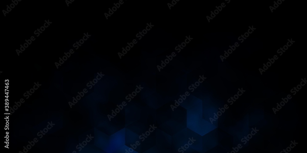 Dark BLUE vector layout with hexagonal shapes. Dark BLUE vector layout with hexagonal shapes.