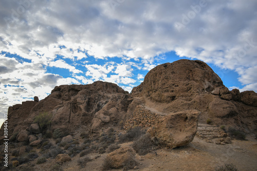 Rocky path before reaching Roque Nublo in Gran Canaria.