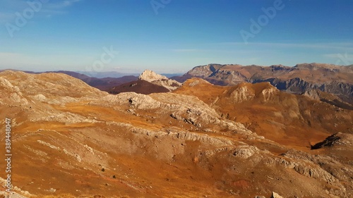 Landscape with mountain peak in the autumn