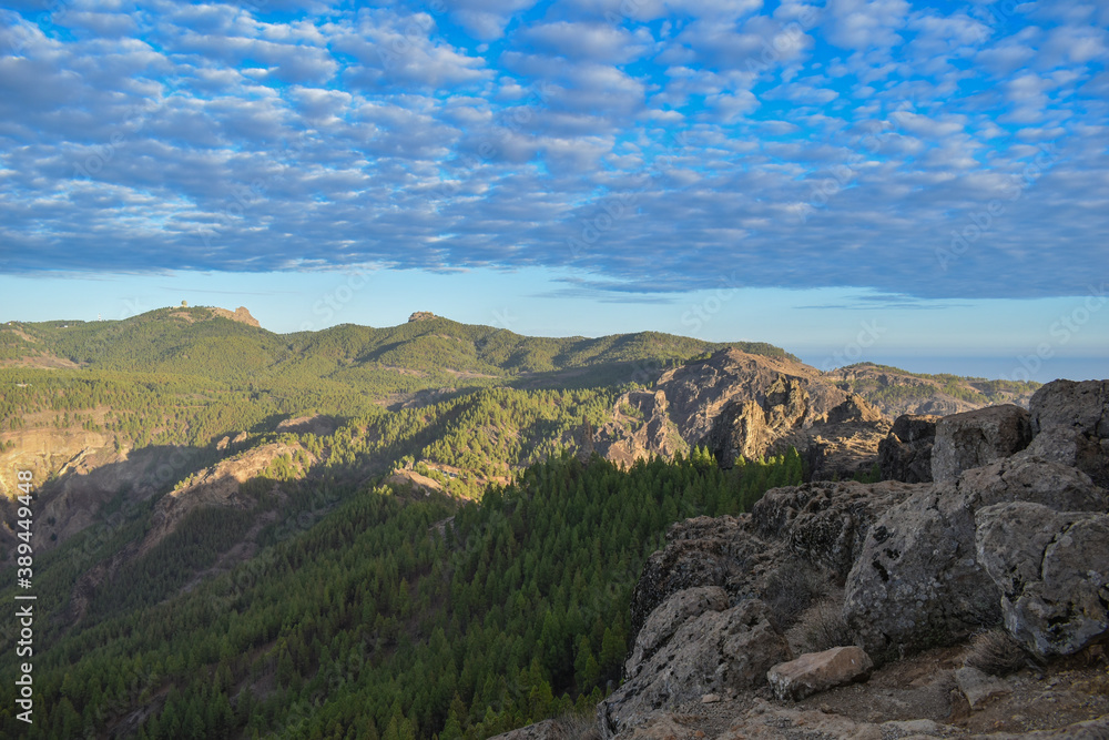 Fototapeta premium Photos of a valley in Gran Canaria during sunset.