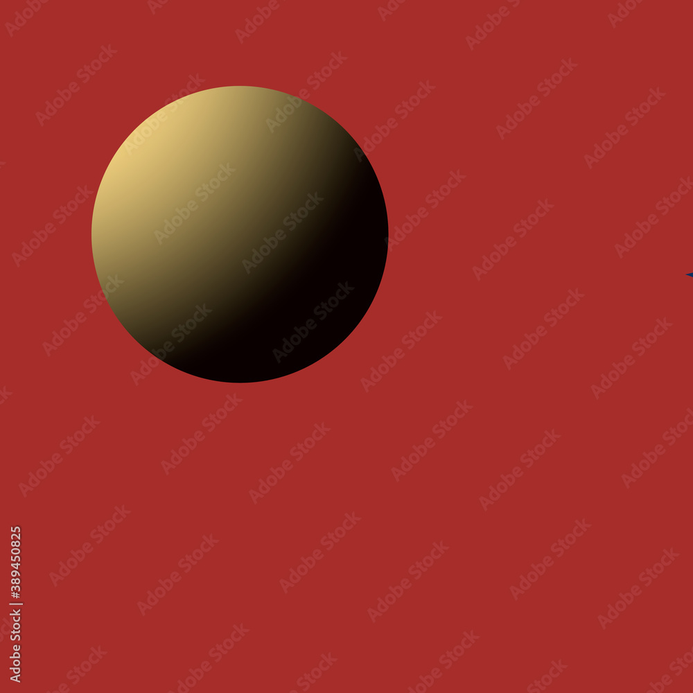 moon on red background, ball illustration with 2D volume moon on red background, ball illustration with 2D volume