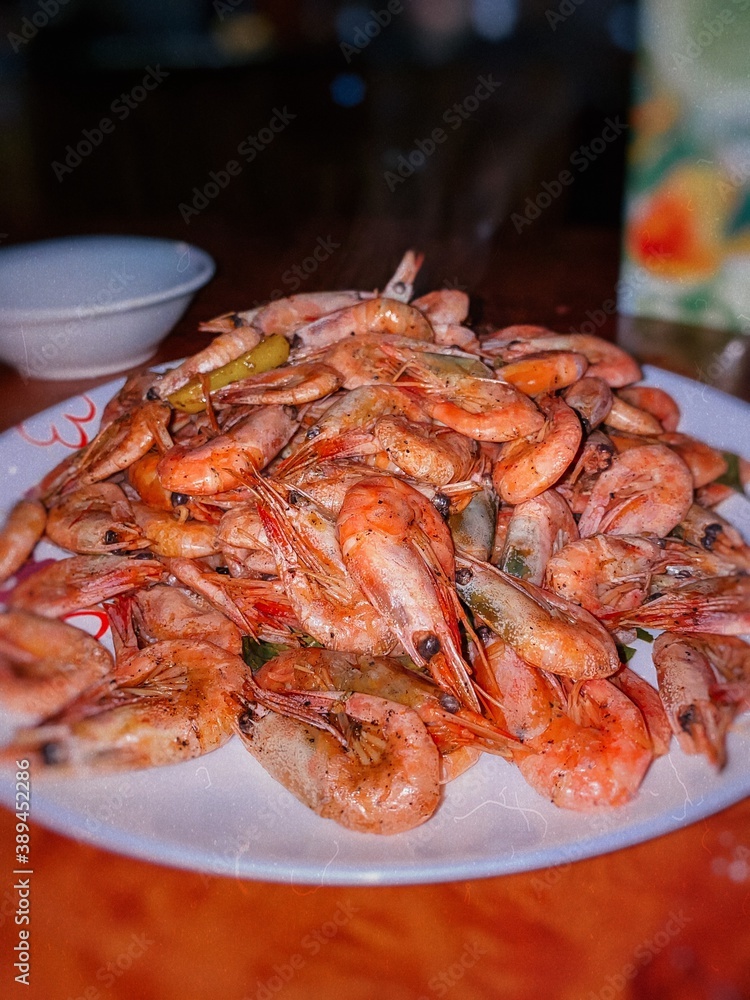 cooked shrimp on a plate
