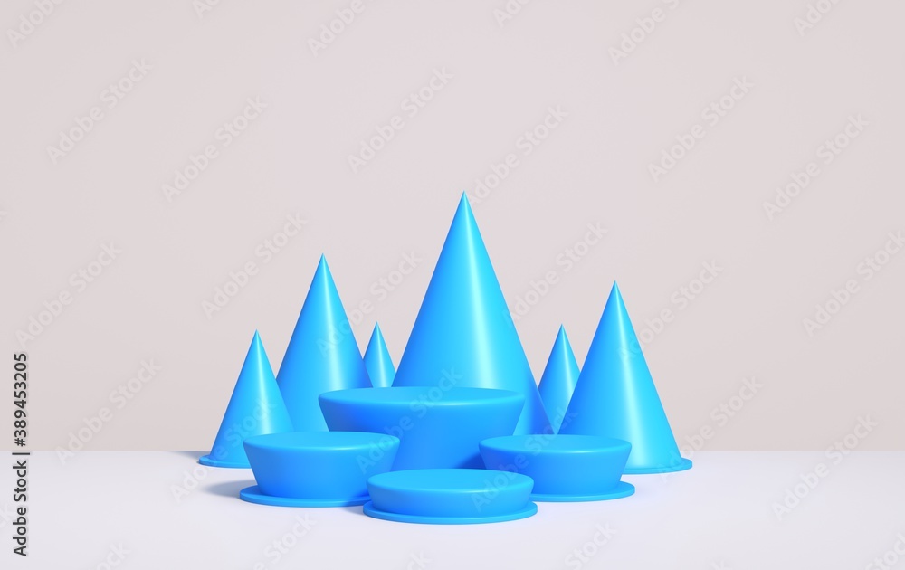Abstract background for product demonstration on podium in art deco style, 3d render Abstract background for product demonstration on podium in art deco style, 3d render
