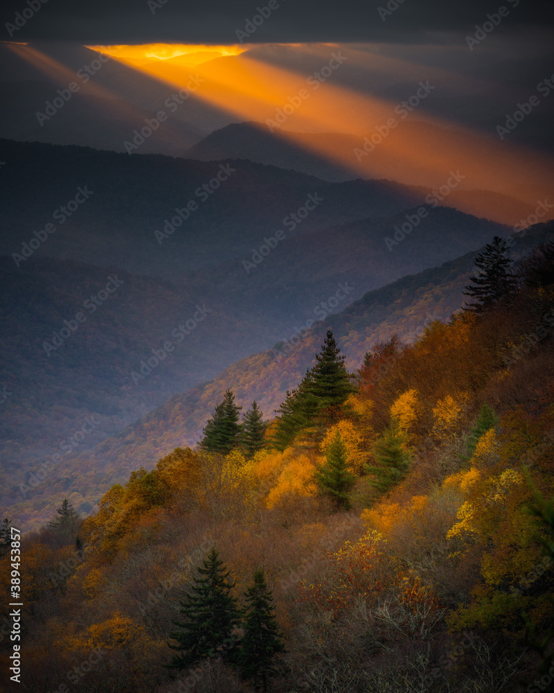Epic Sunrise in the Smoky Mountains
