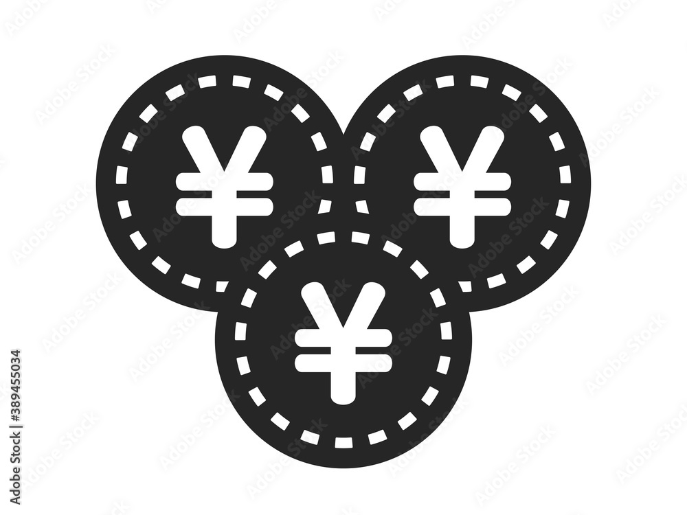 Fototapeta premium 円コインのアイコンイラスト