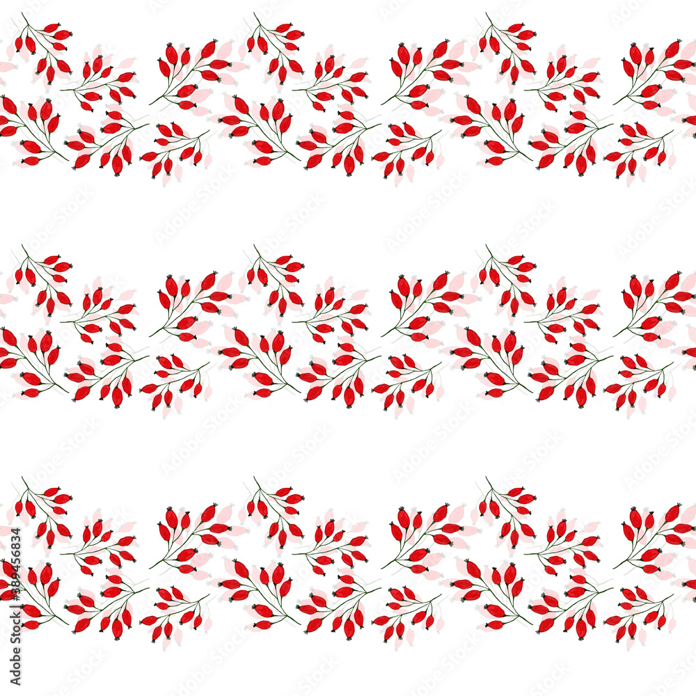 seamless pattern pattern of rosehip fruit seamless pattern pattern of rosehip fruit