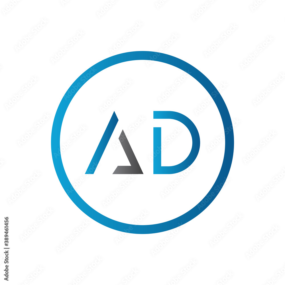 Initial AD letter Logo Design vector Template. Creative Letter AD Logo Design Initial AD letter Logo Design vector Template. Creative Letter AD Logo Design