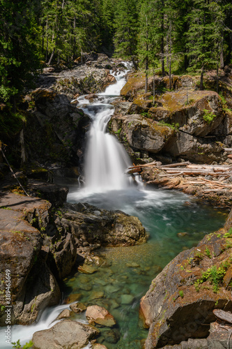 Silver Falls Tumbles Over Cliff in Washington