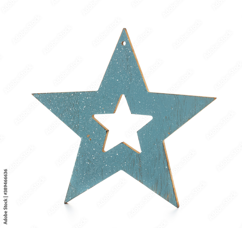 Fototapeta premium Christmas star isolated on a white background.