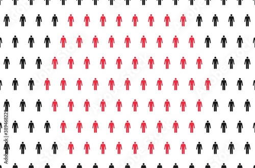 The spread of coronavirus. From person to person. Icons in a flat style. 4K. HD