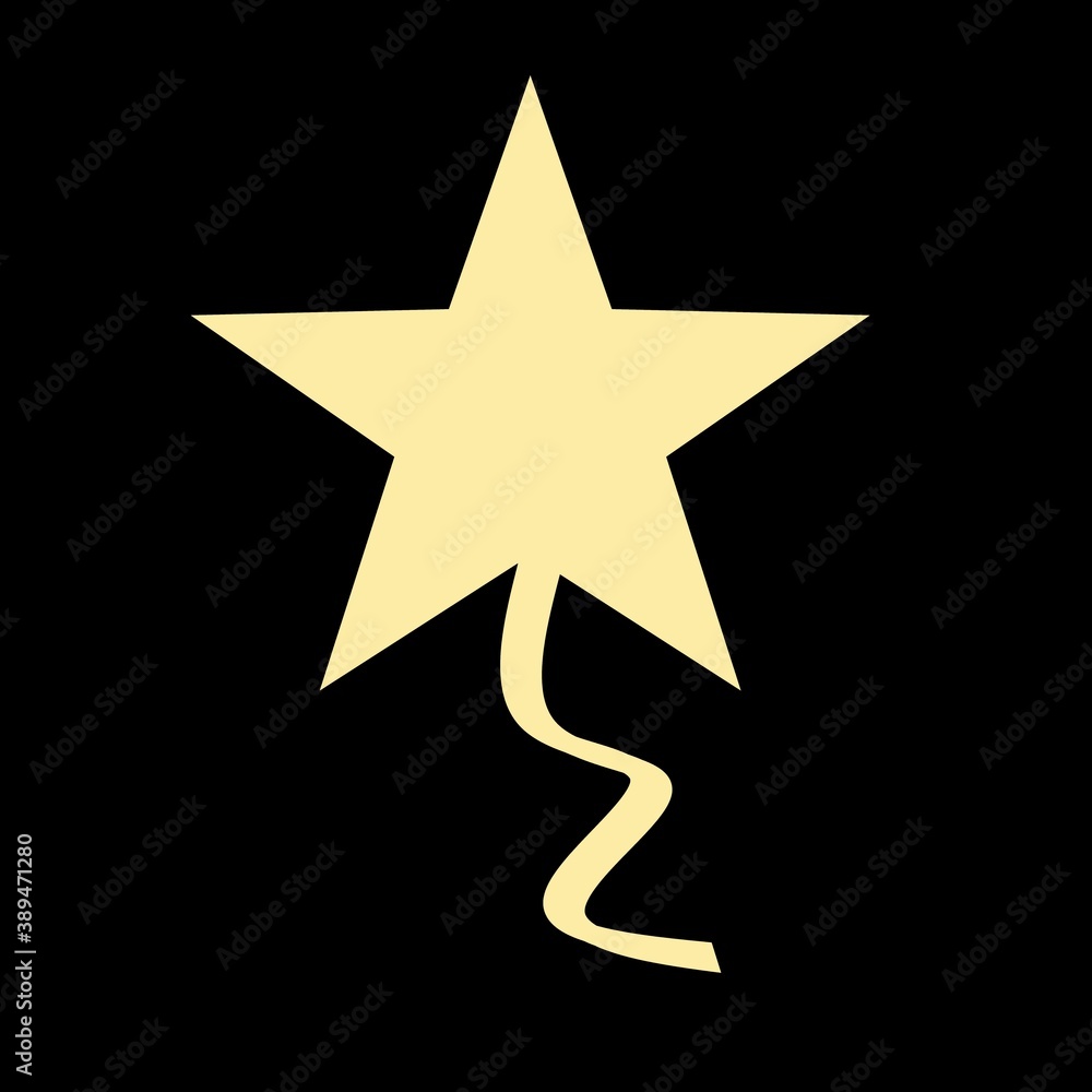 holiday gold star on black background holiday gold star on black background