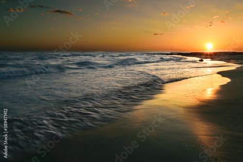 sunset on the beach