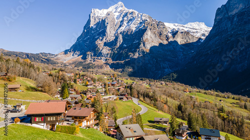 Surrounded by mountains, Grindelwald, Switzerland. 