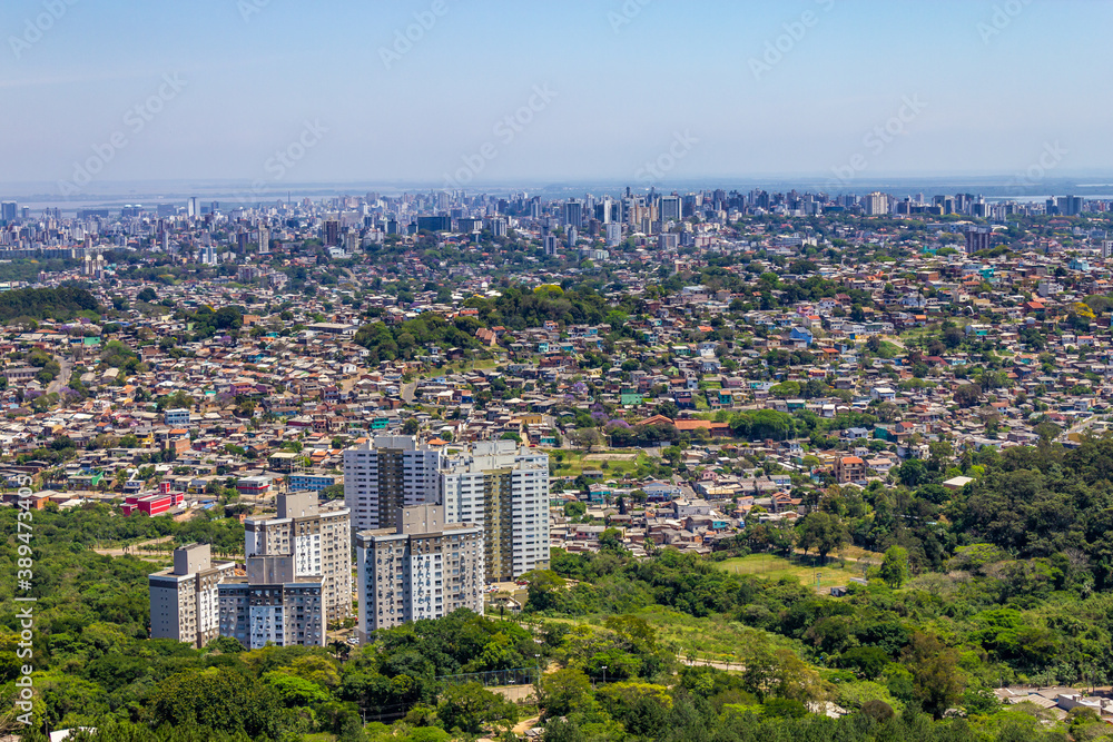 Porto Alegre cityview from Morro Santana
