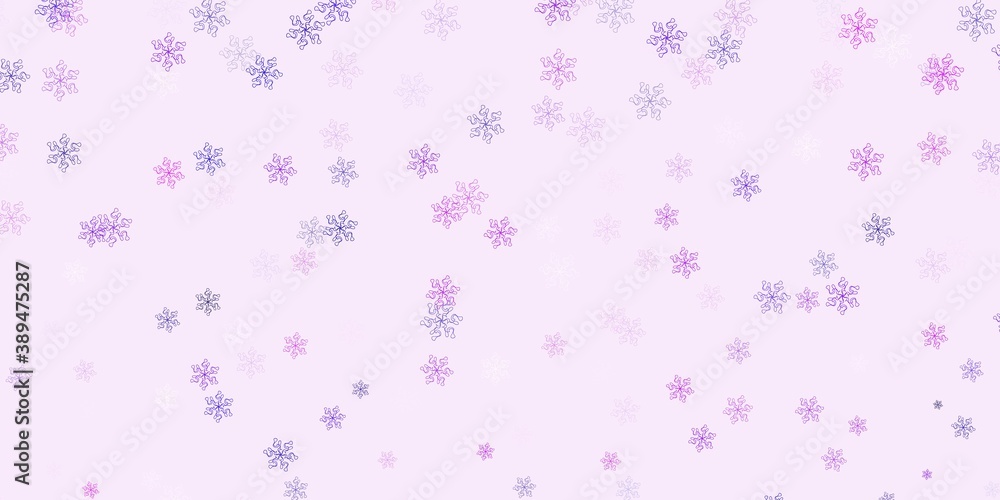 Light purple, pink vector doodle background with flowers. Light purple, pink vector doodle background with flowers.