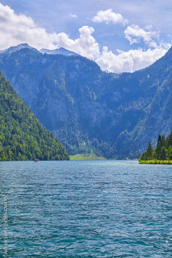Landscape panorama at Koenigssee, Germany, Bavaria. Landscape panorama at Koenigssee, Germany, Bavaria.