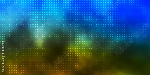 Light Blue, Yellow vector texture with disks.