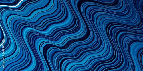 Light BLUE vector background with curved lines.