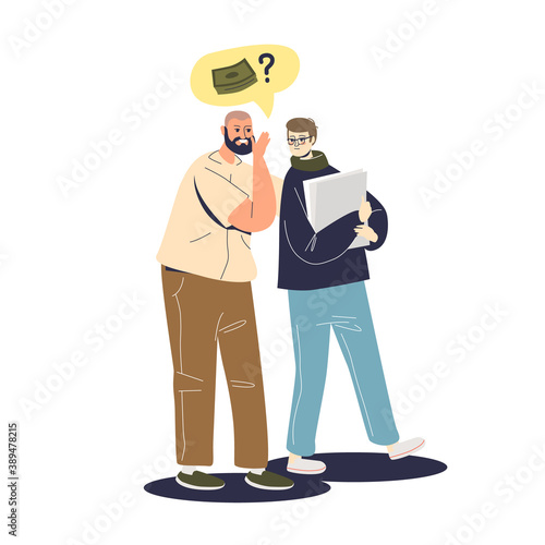 Teacher claiming bribe from young student for high science work assessment