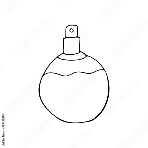 Doodle perfume illustration in vector. Hand drawn perfume illustration in vector. Perfume doodle icon 