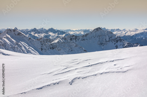 snow covered mountains in alps © HERREPIXX
