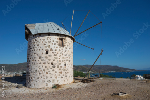 Old ruined windmill in Bodrum