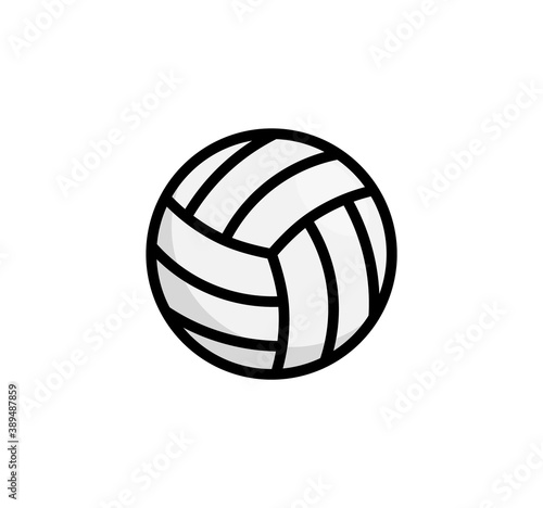Volley ball logo icon. Vollyeball vector simple flat icon