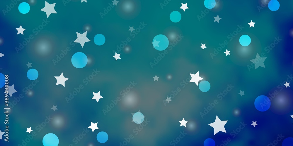 Dark BLUE vector background with circles, stars. Dark BLUE vector background with circles, stars.