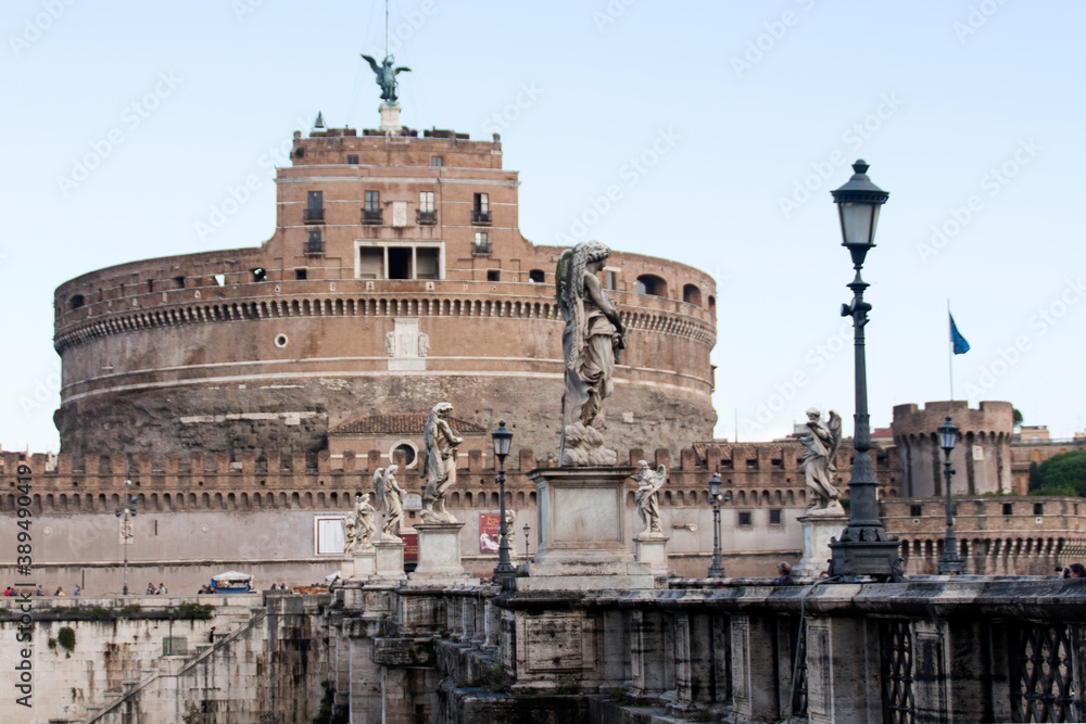 Castillo de Sant Angelo, Castelo Sant Angelo, Castillo San Angelo, Castelo San Angelo, Mausoleo de Adriano o Mole Adrianorum en la ciudad de Roma, pais de Italia