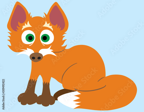 Flat Vector Baby Fox