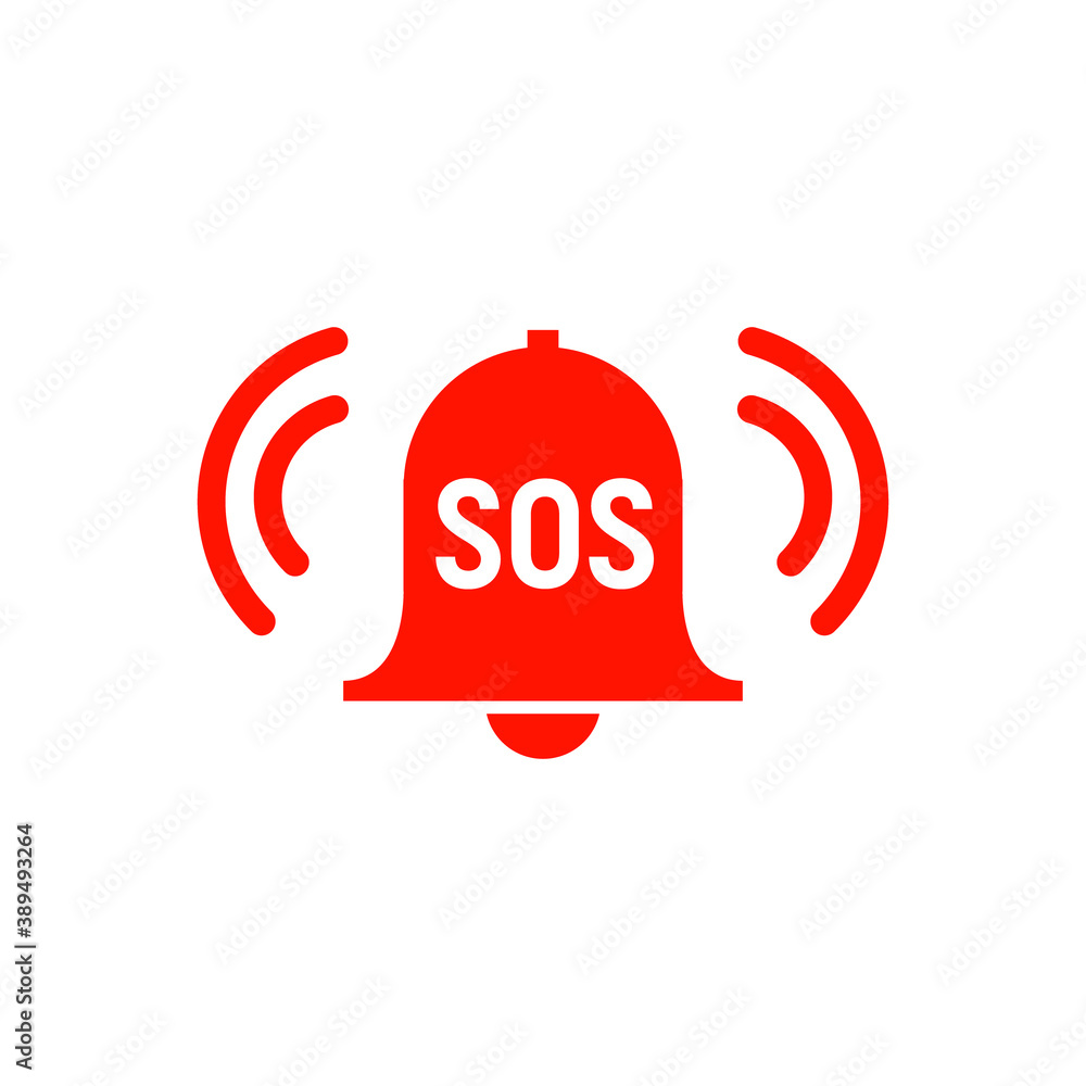 Sos icon emergency alarm button. SOS sign symbol lifebuoy rescue isolated  marker Stock-Vektorgrafik | Adobe Stock