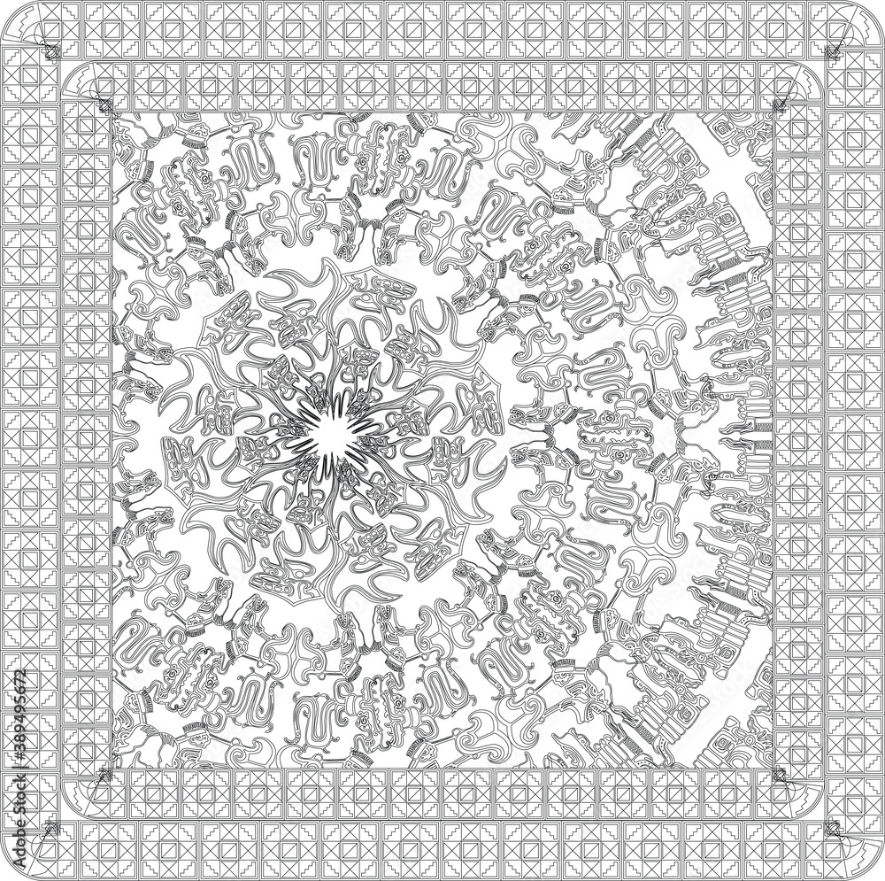 Fototapeta premium Ancient Background Illustration