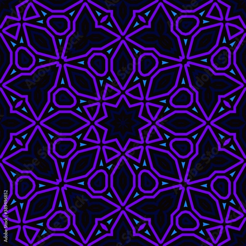 Blue and black seamless pattern with simple geometric ornate for brand, product, gift or card background