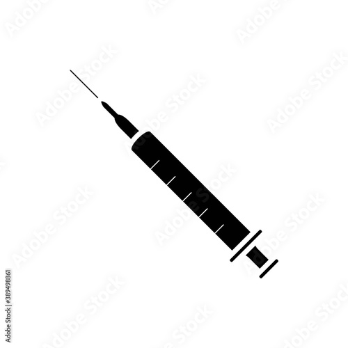 Vector Syringe icon on isolated white background for UI/UX and website.