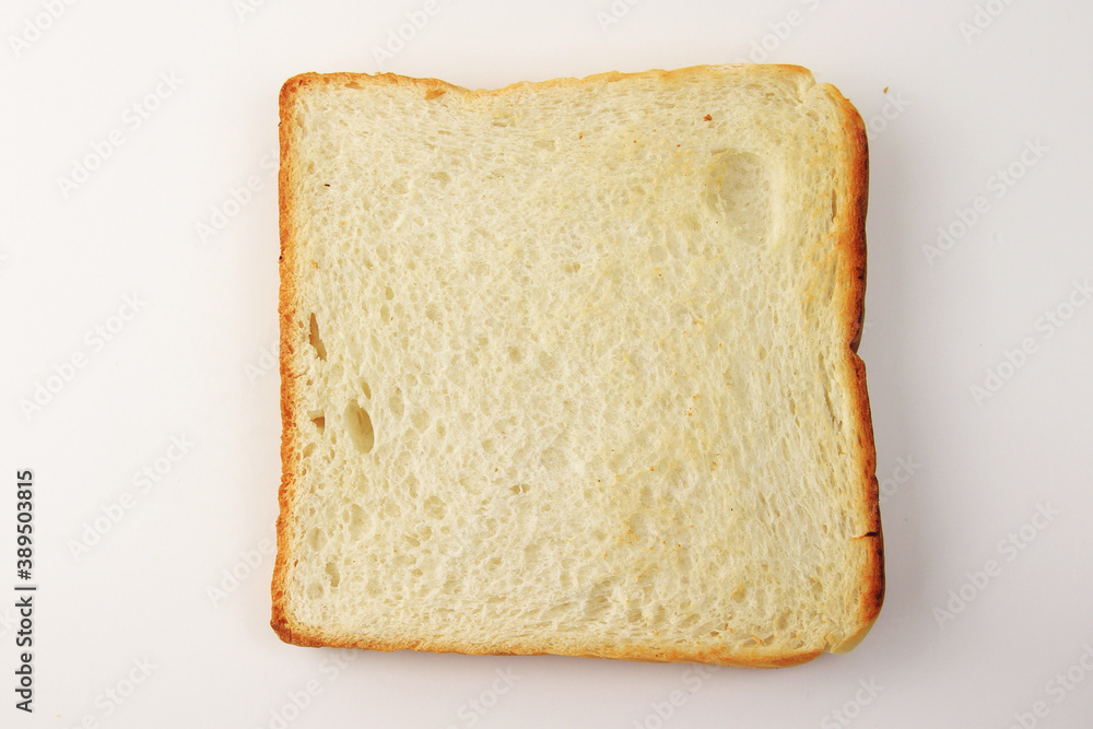 Close up of white bread texture