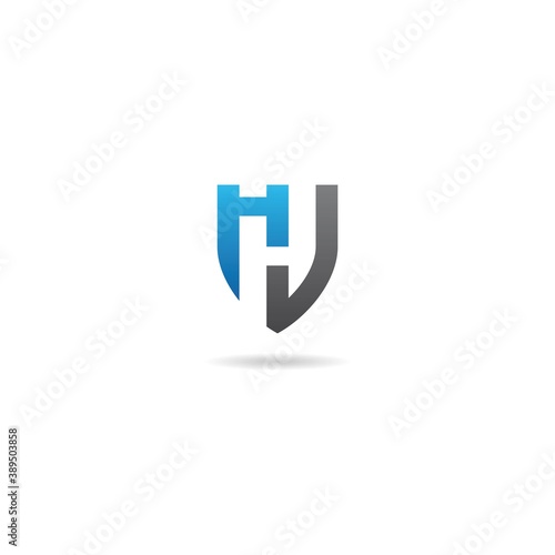initial h with castle logo design icon element template