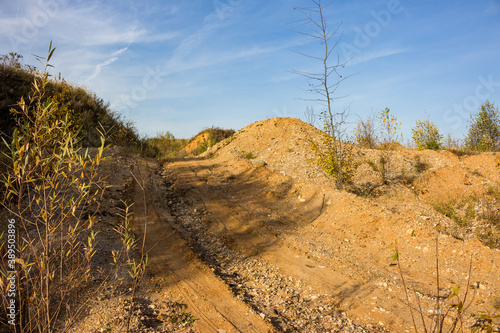 View of dumps on a sand and gravel pit. Extraction of building materials  © PhotoChur