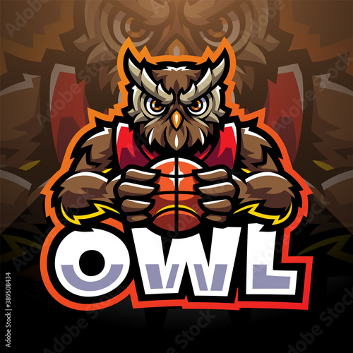 Owl sport esport mascot logo