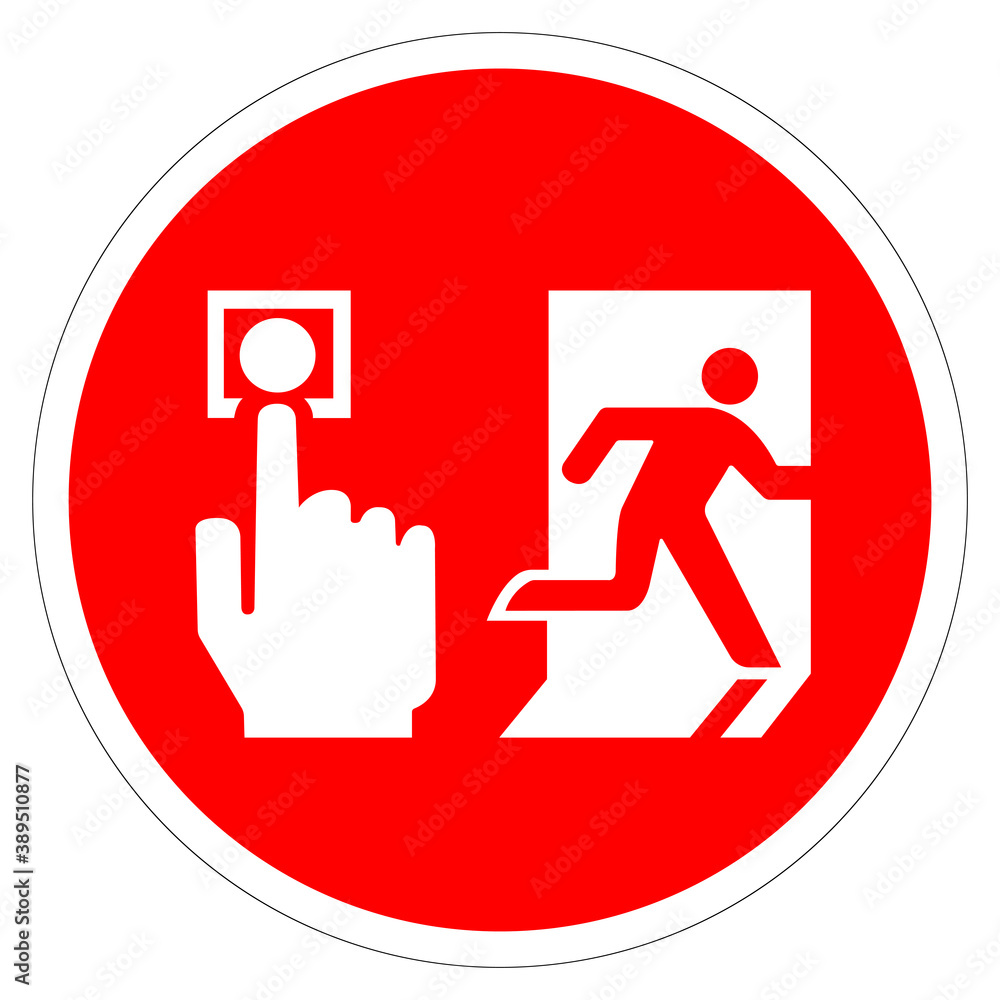 Fire Alarm Call Point Symbol Sign, Vector Illustration, Isolate On White Background Label. EPS10 Fire Alarm Call Point Symbol Sign, Vector Illustration, Isolate On White Background Label. EPS10