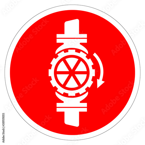 Sprinkler Stop Valve Symbol Sign, Vector Illustration, Isolate On White Background Label. EPS10