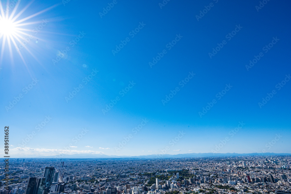 【渋谷スカイより】東京都、都市景観/世田谷区の街並み
