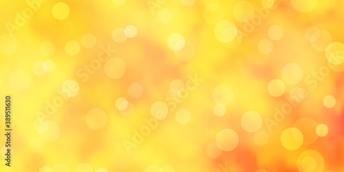 Light Yellow vector template with circles.