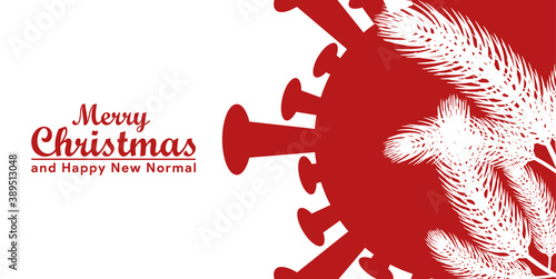 christmas background wit virus silhouette