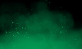 Jade color smoke on black background