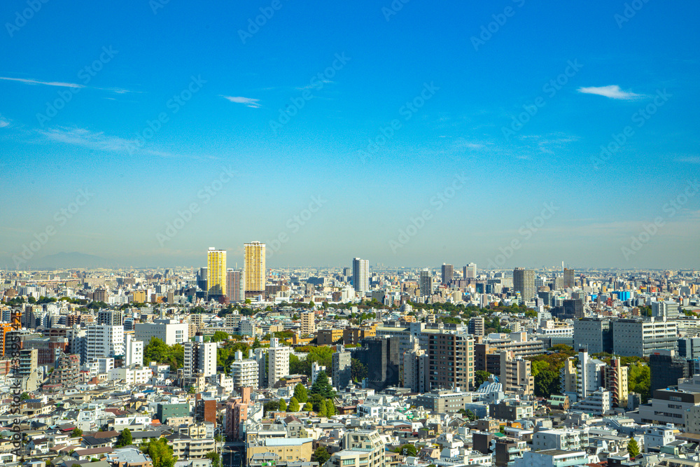 Fototapeta premium 【文京シビックセンターより】東京都内、都市景観
