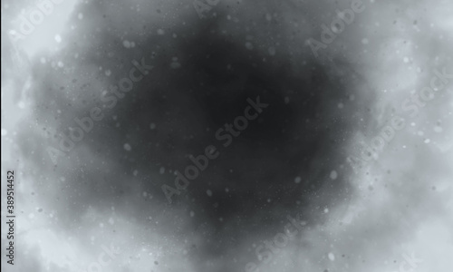 Splashed color smoke on black background