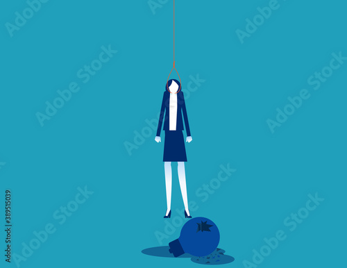 The end business. Self destructive behavior. Stock illustration