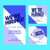 Set we are hiring design template. Join team our now illustration.