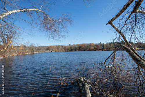 The colors of autumn along Middle Branch Reservoir in Putnam County, New York.