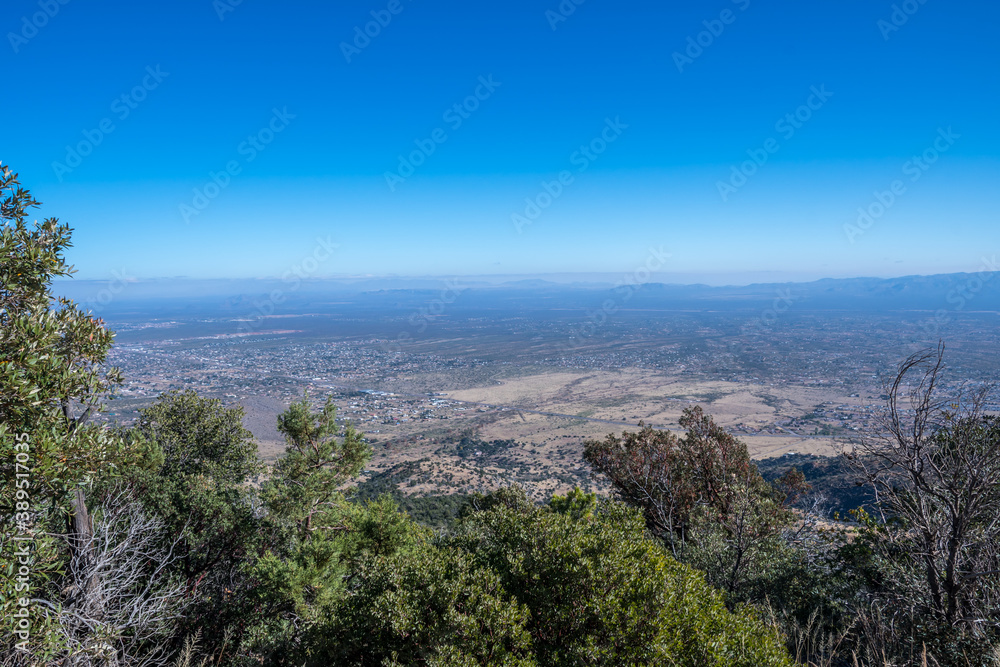 An overlooking view of Sierra Vista, Arizona